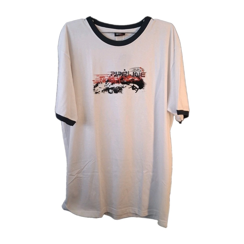 Vintage 90's Pipeline Sportswear Ringer T Shirt Men's Size XL Deadstock USA Made